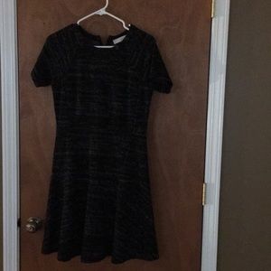 Knit dress. Black with grey.